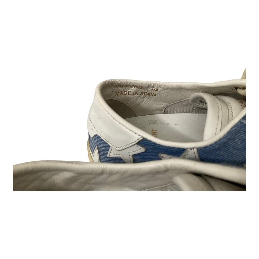 Saint Laurent Denim Star Sneakers Women 34 - Picture 4 of 7